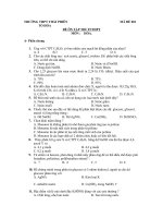 ĐỀ ÔN TẬP THI TNTHPT MÔN : HÓA  MÃ ĐỀ 001