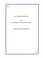Đế Tài: DỰ ÁN MỞ QUÁN ĂN LÀM TỪ CÔN TRÙNG pptx