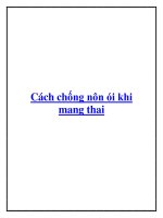Cách chống nôn ói khi mang thai pdf