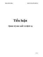 Tiểu luận: Quản trị sản xuất và dịch vụ pptx