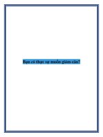 Bạn có thực sự muốn giảm cân? docx