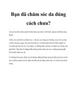 Bạn đã chăm sóc da đúng cách chưa? pdf