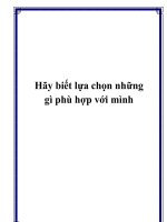 Hãy biết lựa chọn những gì phù hợp với mình potx