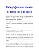 Phòng bệnh mùa thu cho bé trước khi quá muộn potx