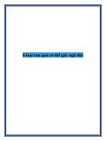 6 loại rau quả có thể gây ngộ độc pot