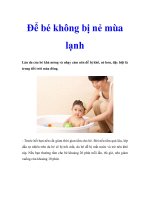 Để bé không bị nẻ mùa lạnh pptx