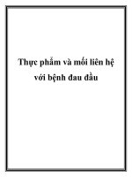 Thực phẩm và mối liên hệ với bệnh đau đầu docx