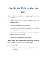 Làm thế nào để ghi chép bài hiệu quả? doc