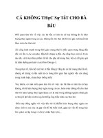 CÁ KHÔNG THỰC SỰ TỐT CHO BÀ BẦU pptx