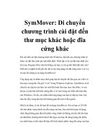 SymMover: Di chuyển chương trình cài đặt đến thư mục khác hoặc đĩa cứng khác pptx