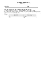 Đề kiểm tra môn C++ pptx