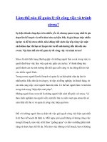 Làm thế nào để quản lý tốt công việc và tránh stress? pot