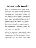 Thế nào là ô nhiễm thực phẩm? docx