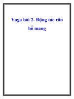 Yoga bài 2 Động tác rắn hổ mang docx