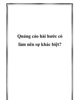 Quảng cáo hài hước có làm nên sự khác biệt? ppsx