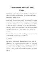 15 công cụ nguồn mở hay để 