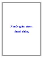 3 bước giảm stress nhanh chóng pot