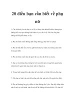 20 điều bạn cần biết về phụ nữ pdf