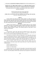 khảo sát các điều kiện nuôi cấy và phương pháp tách chiết enzyme