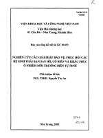 Báo cáo: Nghiên cứu các giải pháp bảo vệ, phục hồi các hệ sinh thái rạn san hô, cỏ biển và khắc phục môi trường biển tự sinh pptx