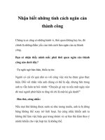 Nhận biết những tính cách ngăn cản thành công ppt