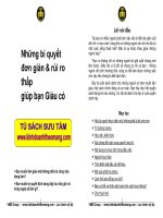 Những bí quyết đơn giản & rủi ro thấp giúp bạn giàu có potx