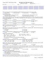 Đề kiểm tra hóa học 11 chương điện li hay ! ppt