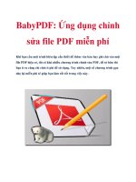 BabyPDF: Ứng dụng chỉnh sửa file PDF miễn phí ppt