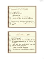 Quy hoạch thực nghiệm - Chương 6 XỬ LÝ TÀI LIỆU docx