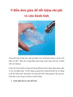 9 điều đơn giản để tiết kiệm chi phí và cứu hành tinh pdf