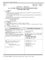 Giáo án vật lí 9 - HỌC KÌ I