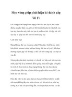 Mẹo vàng giúp phát hiện kẻ đánh cắp Wi Fi pot