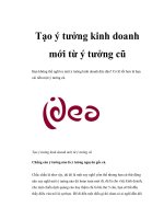 Tạo ý tưởng kinh doanh mới từ ý tưởng cũ pot