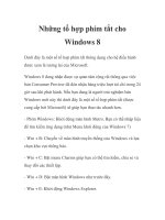 Những tổ hợp phím tắt cho Windows 8 pptx