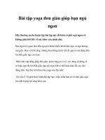 Bài tập yoga đơn giản giúp bạn ngủ ngon pptx