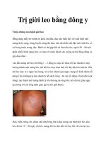 Trị giời leo bằng đông y doc