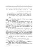 báo cáo nghiên cứu khoa học  'rèn luyện kỹ năng thực hành cho học sinh để nâng cao chất lượng dạy học chương trình sinh học lớp 10 thpt'