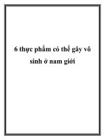 6 thực phẩm có thể gây vô sinh ở nam giới pptx
