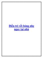 Điều trị vết bỏng nhẹ ngay tại nhà. pptx