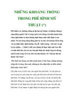 NHỮNG KHOẢNG TRỐNG TRONG PHÊ BÌNH MỸ THUẬT doc