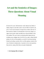 Art and the Semiotics of Images: Three Questions About Visual Meaning ppt