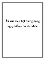 Ăn xúc xích tiệt trùng hỏng nguy hiểm cho sức khỏe docx
