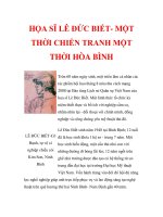 HỌA SĨ LÊ ĐỨC BIẾT- MỘT THỜI CHIẾN TRANH MỘT THỜI HÒA BÌNH docx