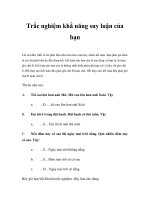 Trắc nghiệm khẳ năng suy luận của bạn potx