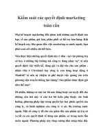 Kiểm soát các quyết định marketing toàn cầu pot