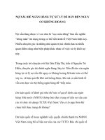 NỢ XẤU:ĐỂ NGÂN HÀNG TỰ XỬ LÝ DỂ DẪN ĐẾN NGUY CƠ KHỦNG HOẢNG pdf