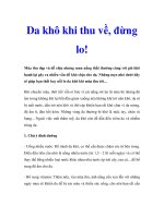 Da khô khi thu về, đừng lo pps