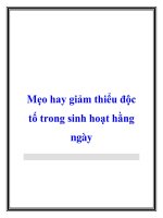 Mẹo hay giảm thiểu độc tố trong sinh hoạt hằng ngày pot