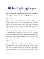 Để bé có giấc ngủ ngon doc