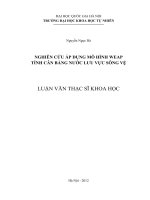 LUẬN VĂN THẠC SỸ NGHIÊN CỨU ÁP DỤNG MÔ HÌNH WEAP TÍNH CÂN BẰNG NƯỚC LƯU VỰC SÔNG VỆ pptx